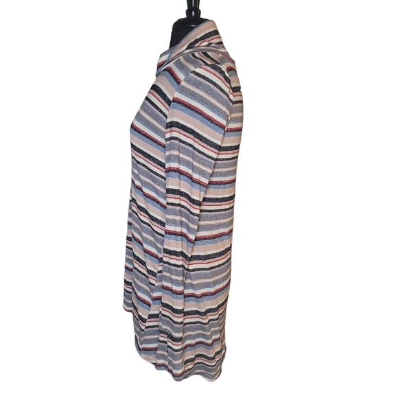 Cuddl Duds Softwear Cowl Neck Tunic Top XS Striped Long Sleeve Thumbholes EUC - Picture 5 of 10